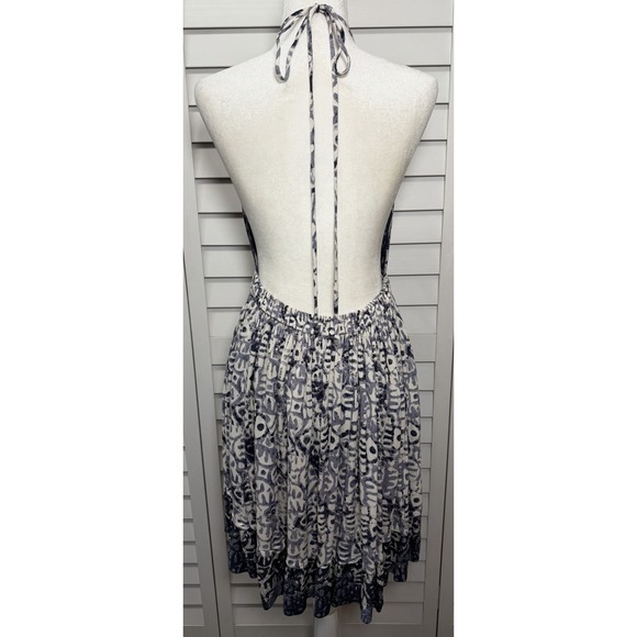 Free People Beach Day Boho Backless Halter Mini Dress Women's Size Large Ivory - Picture 11 of 11